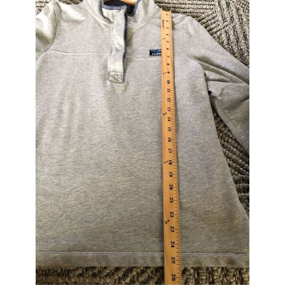 L.L Bean Long Sleeve Henley Sweatshirt Womens Button Cotton SZ L - Picture 6 of 10